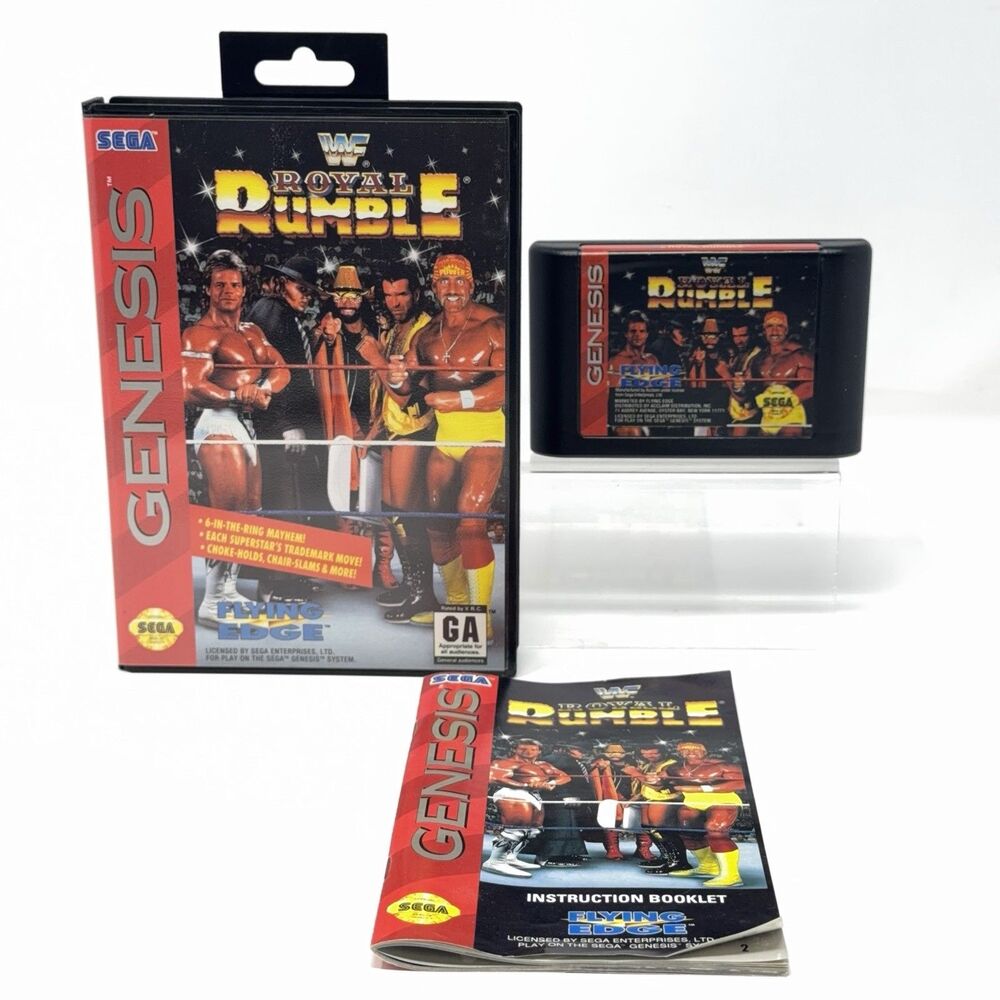 WWF Royal Rumble Sega Genesis 1993 Complete CIB Refurbished Tested